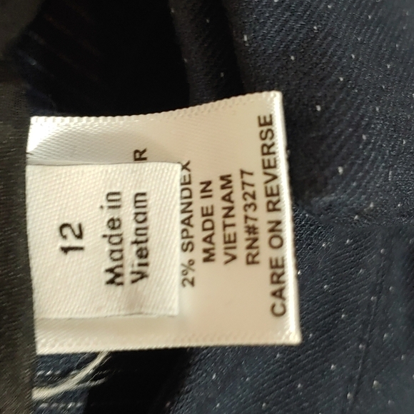 Elle Blue Silver Dot Pants Size 12 - Picture 4 of 7